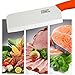 JJMG Ceramic Meat Cleaver Knife Sharp Durable Twice Thicker than Leading Brands non-slip grip Handle Zirconium Blade Cut Slice Dice Steak Pork Chicken Cheese Rust Wear Resistance (Orange)