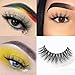 Miss Kiss Real 3d Mink Lashes Natural Look, Curly Fluffy False Eyelashes Strip, Soft Cat Fake Eye Lash Can be Reused for Women 1 Pair 12mm Length