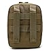 Fitackle Tactical Molle EMT Medical First Aid IFAK Blowout Utility Pouch - Free Bonus First Aid Patch (Tan)