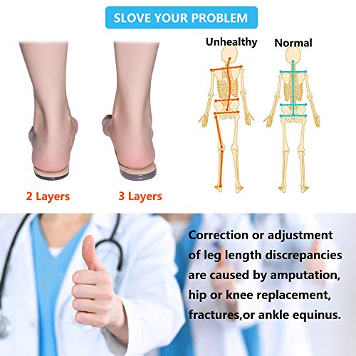 Height Increase Insole, Adjustable Orthopedic Heel Lift Inserts, Heel Cups for Leg Length Discrepanc - //medicalbooks.filipinodoctors.org