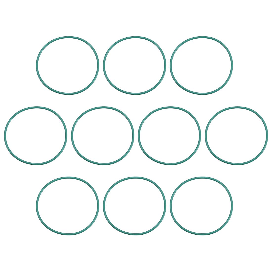 sourcing map Fluorine Rubber O-Rings, 30mm OD 28mm ID 1mm Width FKM Seal Gasket for Machinery Plumbing, Green, Pack of 10