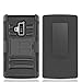 Coolpad Rogue Case, Combo Rugged Shell Cover Holster with Built-in Kickstand and Holster Locking Belt Clip + Circle(TM) Stylus Touch Screen Pen + Screen Protector Black