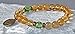 Lucky Coin, Money and Abundance, Citrine & Peridot Gemstone Bracelet, Good Luck Fortune Bracelet, Chakra Balance Healing Mala Bracelet,