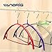 VANORIG Deluxe Hanger Clothes Hanger Durable High Manganese Steel Hangers PVC Resin Coating Clothing Hanger,Pack of 5 (Assorted Color)
