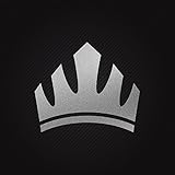 Sticker Royal Crown Chess Queen King Kingdom waterproof Games Speci Matte_Silver (14 X 11.9 In)