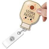 Msticey Stoma Patrol Retractable Badge Holder - Funny Ostomy Bag Reel for Wound Care Nurse, WOCN, WOC Specialist - Graduation Gift for RN Student