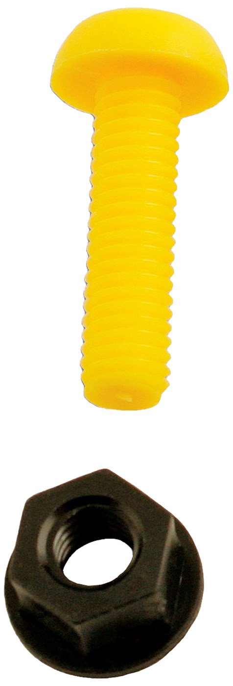 Connect 31531 Number Plate Fixing 1" Yellow Screws Nuts 100pc
