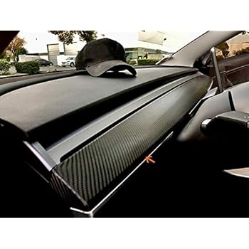 Tesla Model 3 Car Interior Dashboard Wrap Kit Stickers- Carbon Fiber Vinyl Wrap Stickers with Air Realease Bubble Free