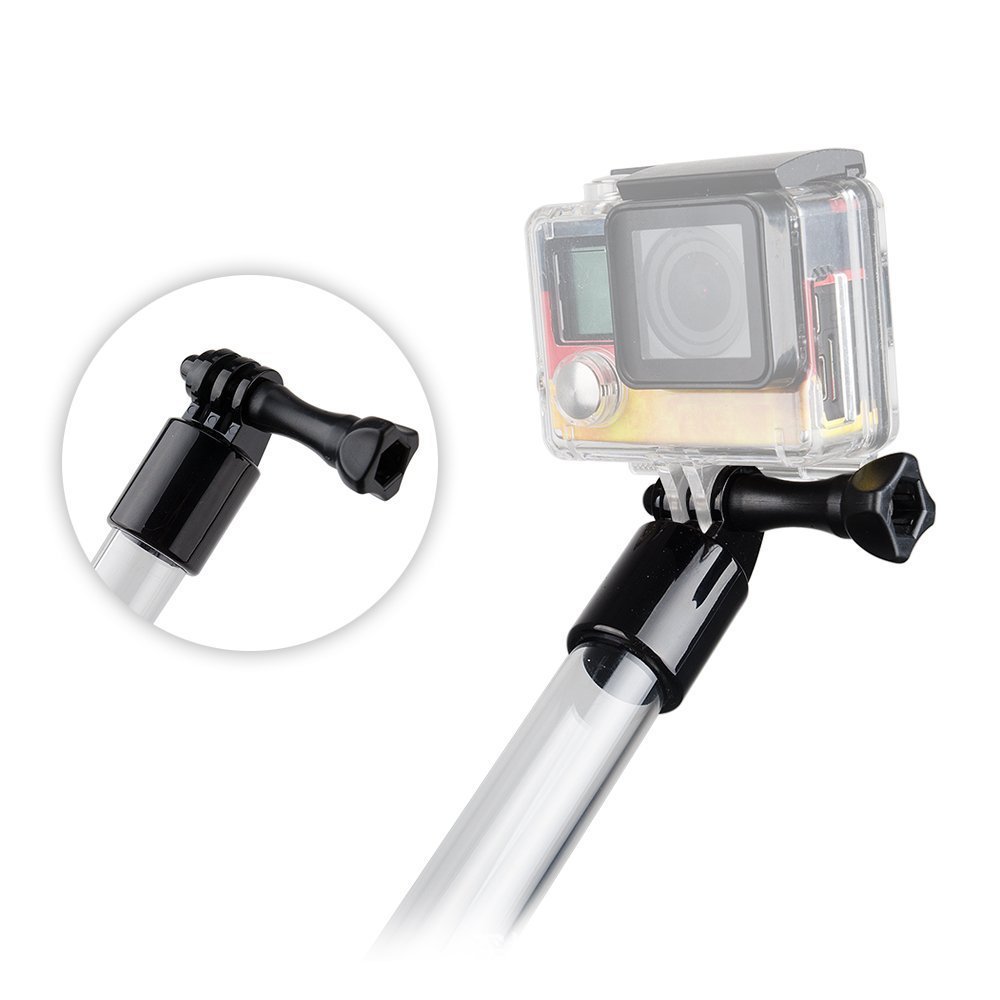 MyArmor Waterproof Extending Telescopic Monopod Selfie Stick Pole and Floating Hand Grip (60cm/23.6 in)with Tripod Mount and Remote Cradle for GoPro Hero 2 3 3+ 4 5, GoPro Hero 4 Session