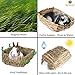 SunGrow Portable Grass Bed for Rabbits, Handmade and Washable Basket, Chew Toy, Easy to Dry, Sleeping, Chewing, Nesting Pad, Small Animal Bunny Bedding