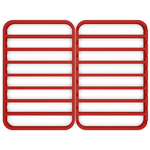 STAN BOUTIQUE Nonstick Baking/Cooling/Roasting Racks for Oven - (12" X 17") Silicone, Red
