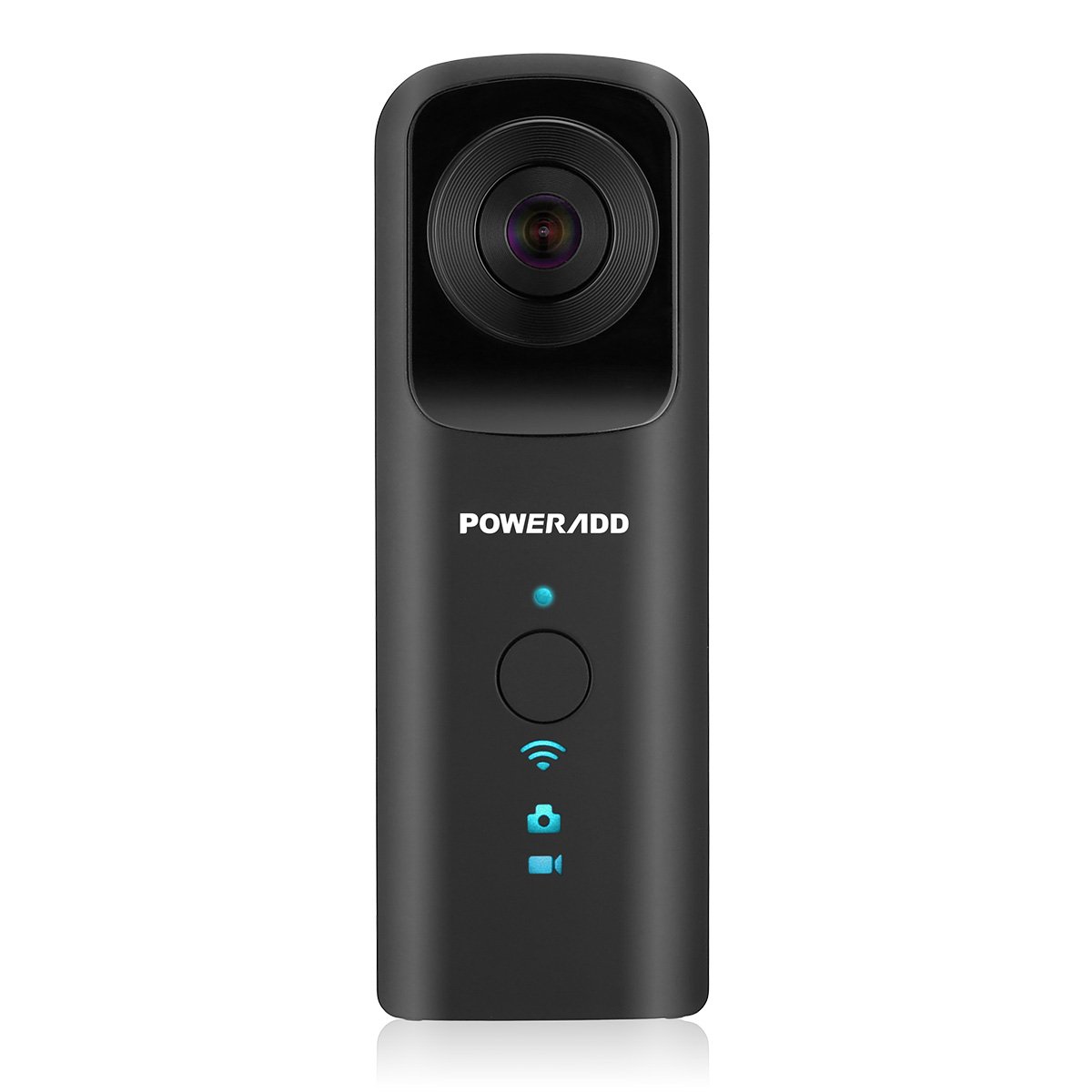 Poweradd 360 Degree Paranomic Protable Wireless Digital Video Camera,Dual 210 Fisheye Lens,1920 x 960@30fps Full HD,SD Card Not Included