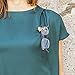 Magcessory Ribbon Bow Magnetic Eyeglass Holder Brooch, Scarf Pin, Cardigan Closure Set, Gold