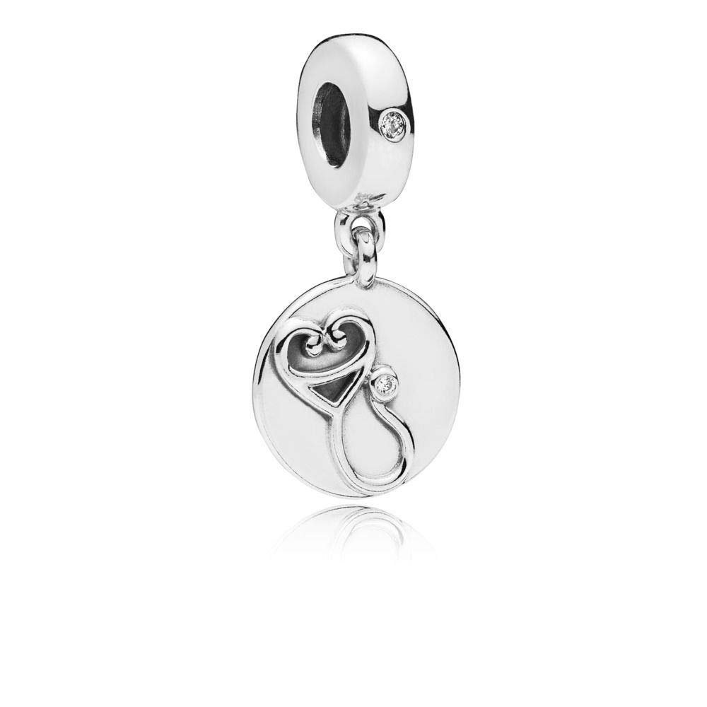 FGT Doctor Nurse Stethoscope Charm fits Pandora Charms Bracelets Necklaces Pendants Sterling Silver Birthday Dangle Bead Gift for Women Granddaughter Daughter