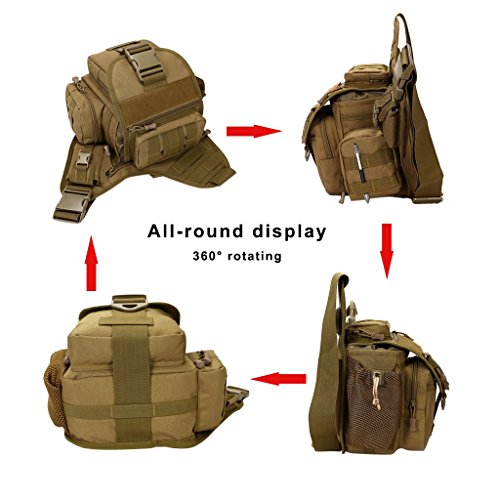 Camera Bag, Qcute Tactical Bag, Shoulder Messenger Bag, Waterproof Multifunctional Sling Bag with Liner, Fit for Hiking, Outdoor Sports, Daily Service and Military Affairs - Thumbnail 5