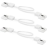 CyberShiny Flexible Linkers White Connector for Nanoleaf Shapes and Elements Wall Panel Lights, Replacement Shapes Triangles Hexagons Flex Connectors Cable Extension Accessories (3 Pcs)