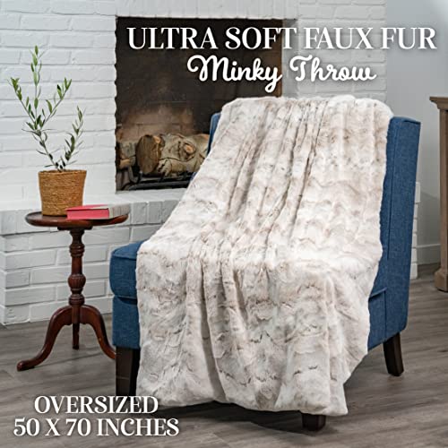 Outrageously Soft Throw Blanket Ultra Plush Minky Faux Fur Blanket