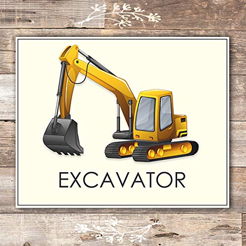 Boys Trucks - Art Prints (Set of 6) - Unframed - 8x10s | Construction Wall Decor