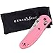 Benchmade - Mini Griptilian 556 Knife, Plain Drop-Point, Satin Finish, Pink Handle