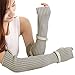 Lisli Women Winter Warm Long Fingerless Knitted Gloves Mitten Wrist Arm Hand Warmer