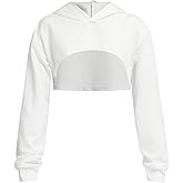 Ecolala Girls Crop Tops Hoodies Long Sleeve Pullover Soft Casual Cute Kids Sweatshirts
