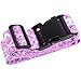 SINOKAL Luggage Straps Suitcase Belts Polyester Fabric Colorful Pattern Sturdy Packing Belt Strap (Not Include the Luggage) (One Pack-Purple Pattern)