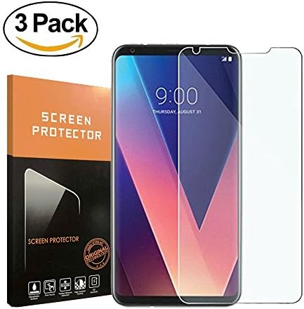 For LG V30 Tempered Screen Protector,Lostep[3pack][Anti-Scratch][Scratch Resistant] [9H Hardness][Bubble-Free] HD Clear Film Screen Protector for LG V30
