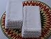 Slub Cotton Dinner Napkins - White - 20x20 (Set of 12) - 100% Egyptian Slub Cotton with Linen Look - Elegant Cloth - Super Value Hand Made Ladder Lace Look Napkins (20X20, White)