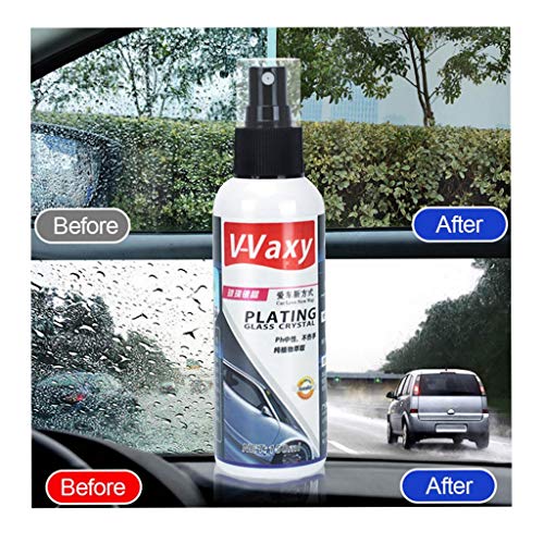 Kecar Ceramic Automotive Glass Coating Agent, Liquid Nano Rainproof Agent Glass Rain Mark Oil Film Remover Paint Sealant Protection Quickly Applies in Minutes (A)