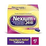 Nexium 24HR (20mg, 42 Count) Delayed Release Heartburn Relief Tablets, Esomeprazole Magnesium Acid Reducer