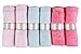 Kevin Textile Momther's Day Gift 3 Colors Bamboo Baby Washcloths Wipes Organic, Bath Products & Towels, Durable Soft Washcloths on the Planet Hypoallergenic Gift, 10x10-Inch 6 Pack