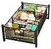 Deco Brothers Pull Out Cabinet Sliding Basket with Dividers Open Top, Medium, Bronze