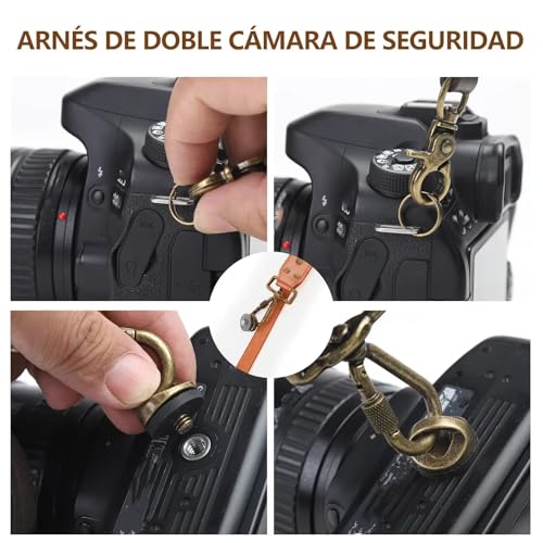 4J LEDR Photo Camera Strap, Professional Photographic Camera Strap for Photographic Camera, Multiple Camera Equipment for Dslr/Slr Strap, Small, Tan