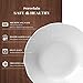 Y YHY 15 Ounces Porcelain Pasta, Soup Bowls, 9 Inches Salad Bowl Set, White and Shallow, Set of 4, Scallop Design
