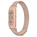 Compatible Fitbit Flex 2 Bands, Stainless Steel Milanese Loop Wrist Metal Mesh Replacement Accessory Replacement for Fitbit Flex 2(Milanese Rose Gold)