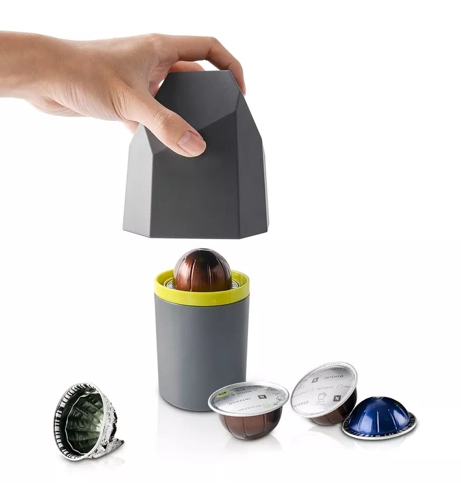 Coffee Capsule Recycling Tool, Coffee Pod Recycler Emptying Opener, Knock Box for Aluminum Pods, Eco Environment Friendly (for Nespresso VertuoLine)