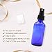Pack of 6, 2 oz Cobalt Blue Glass Bottles with Black Fine Mist Sprayers by Mavogel, Including 2 Extra Black Fine Mist Sprayers, 2 Stainless Steel Mini Funnel, 1 Transfer Pipettes, 12 Bottle Labels