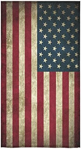 USA American Flag Sale Custom Bath Towels Large Soft and Comfortable Travel Beach Bathroom Shower Washcloth Wrap for Men/Women 80% Polyester 20% Cotton, (30" x 56")