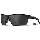 Wiley X Guard Advanced Sunglasses, Ballistic Rated ANSI Z87 Safety Glasses for Men and Women, UV Eye Protection for Shooting, Fishing, Biking, and Extreme Sports, Matte Black Frames, Changeable Smoke Grey Tinted and Clear Lenses