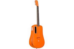 LAVA ME 2 Carbon Fiber Guitar with Effects 36 Inch Acoustic Electric Travel Guitar with Bag Picks and Charging Cable (Freeboost-Orange)