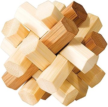 Puzzle In Legno Fridolin Cervello Testa – Doppio Nodo, Livello 4/5, Rompicapo In Bambù