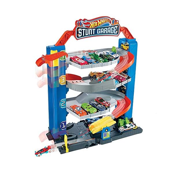 Hot-Wheels-GNL70-Stunt-Garage-Play-Set Hot Wheels GNL70 Stunt Garage, Play Set