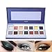 14 Colors Highly Pigmented Matte + Shimmer Eyeshadow Palette - Nude Neutral Red Orange Yellow Green Bright Metallic Glitter Smokey Eye Shadow Makeup (Rhythm)