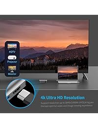 LOBKIN USB C Hub, Hub 8 en 1 con entrega de energía PD, adaptador de aluminio USB C Hub con puerto Ethernet, salida HDMI 4K, 3 USB 3.0, ranuras para tarjetas SD y Micro SD, puerto de carga tipo C