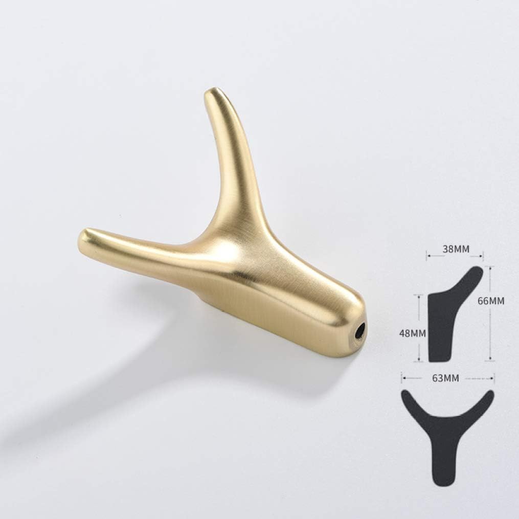 UKURO Horns Double Prong Coat Hooks Wall Mounted with Screw Single Retro Utility Hook for Robe Scarf,Bag,Towel,Key,Cap,Cup,Hat