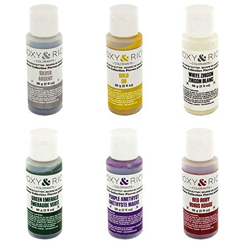 Roxy & Rich Cocoa Butter Gemstone Kit, 6 Colors by Global Sugar Art