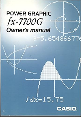 A Guide To Using The Casio Fx 7700g Power Graphic Calculator In Precalculus Mathematics Girard Joan Ebert Amazon Com Books