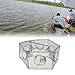 Lixada Collapsible Mesh Fishing Cage,Hexagon 6 Hole Shrimp Cage Trap for for Keeping Minnow Crab Baits Fishing Net