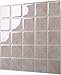 Tic Tac Tiles Peel and Stick Self Adhesive Removable Stick On Kitchen Backsplash Bathroom 3D Wall Tiles in Big Square Designs (10, Marmo Travertine)