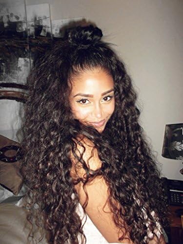 Vigour Beauty Curly Wigs Brazilian Deep Curly Remy Human Hair Lace Front Wigs Virgin Loose Curly Wig with Baby Hair for Black Women 130% Density 22inch